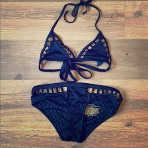 Victoria’s Secret Black Gold Bikini Swimsuit XS
